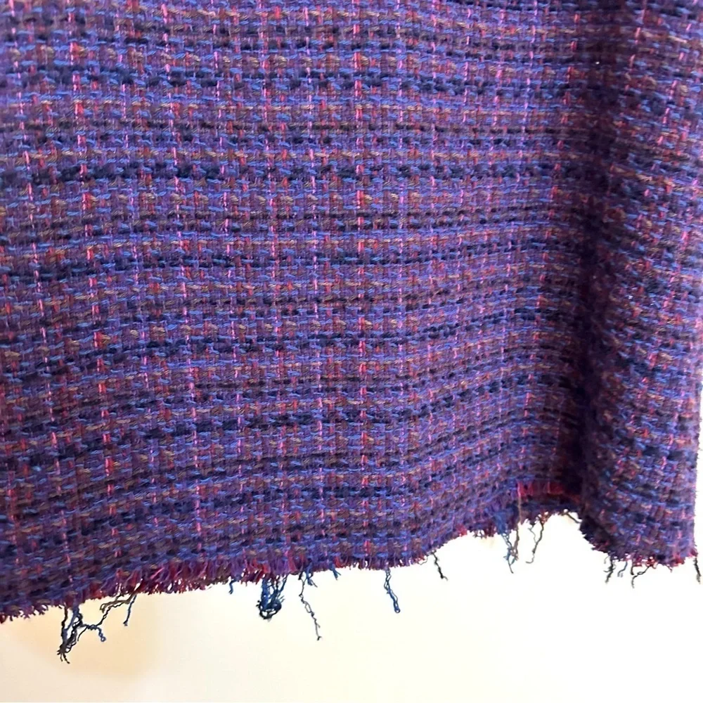 Zara Teen Purple Blue Pink Tweed Jumper Dress Size 11-12